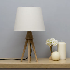 The Solid Oak Quadrapod Lamp - Mark Arthur Designs