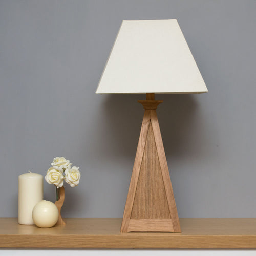 The Solid Oak Pyramid Lamp (Small) - Mark Arthur Designs