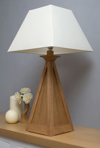 The Solid Oak Pyramid Lamp (Large) - Mark Arthur Designs